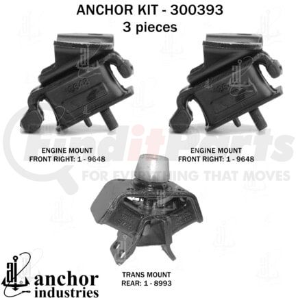 Anchor Motor Mounts 300393 ENGINE MNT KIT