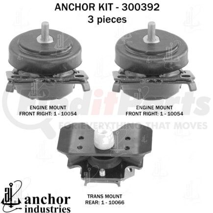 Anchor Motor Mounts 300392 ENGINE MNT KIT