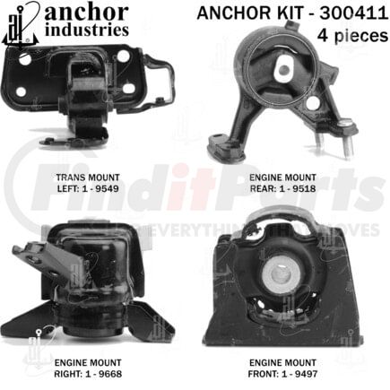 Anchor Motor Mounts 300411 ENGINE MNT KIT