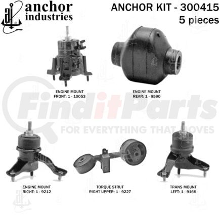 Anchor Motor Mounts 300415 ENGINE MNT KIT