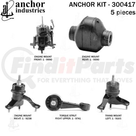 Anchor Motor Mounts 300417 ENGINE MNT KIT
