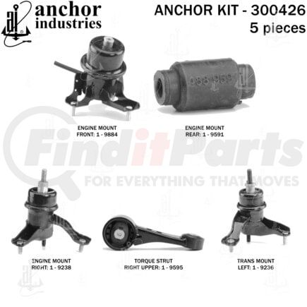 Anchor Motor Mounts 300426 ENGINE MNT KIT
