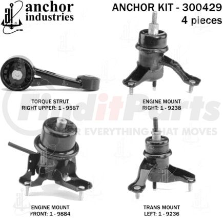 Anchor Motor Mounts 300429 ENGINE MNT KIT