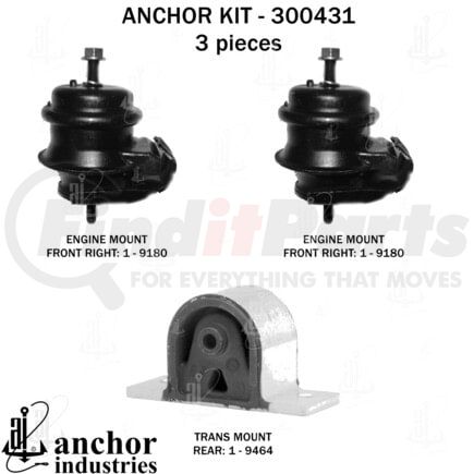 Anchor Motor Mounts 300431 ENGINE MNT KIT