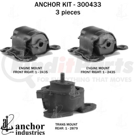 Anchor Motor Mounts 300433 ENGINE MNT KIT