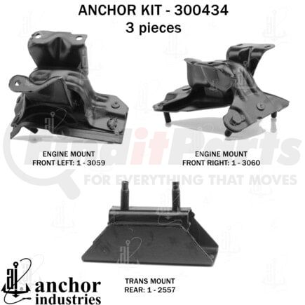 Anchor Motor Mounts 300434 ENGINE MNT KIT