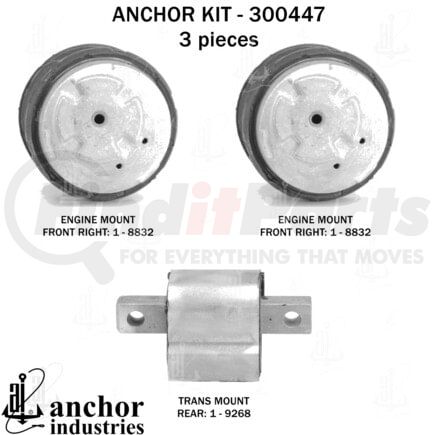 Anchor Motor Mounts 300447 MOUNT KIT