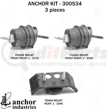Anchor Motor Mounts 300534 300534