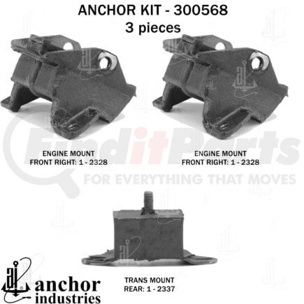 Anchor Motor Mounts 300568 300568