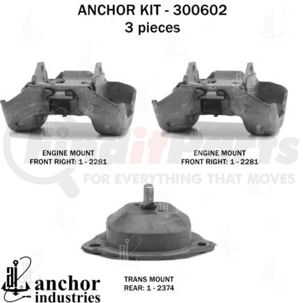 Anchor Motor Mounts 300602 