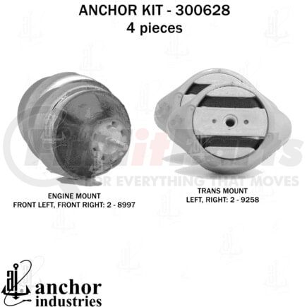 Anchor Motor Mounts 300628 300628