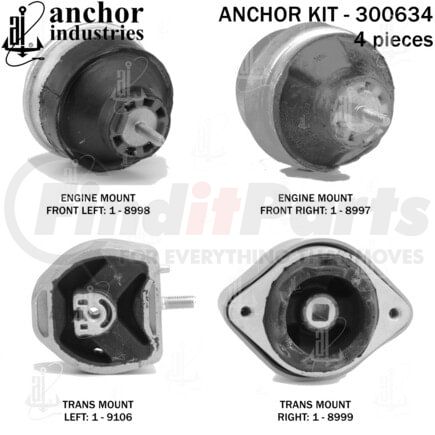 Anchor Motor Mounts 300634 300634