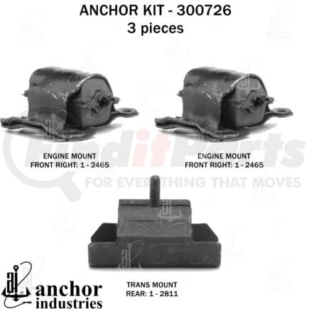 Anchor Motor Mounts 300726 300726