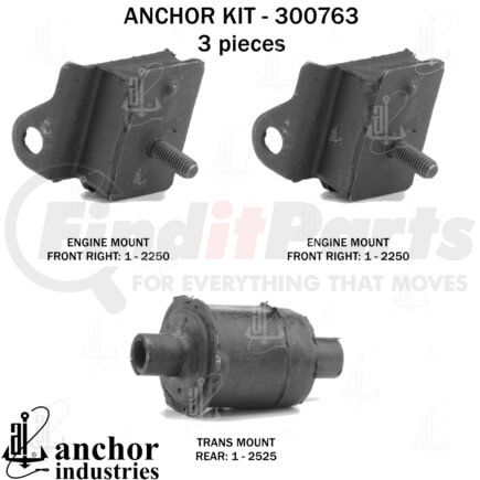 Anchor Motor Mounts 300763 ENGINE MNT KIT