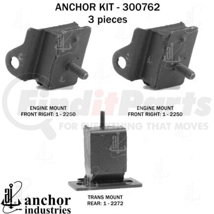 Anchor Motor Mounts 300762 ENGINE MNT KIT
