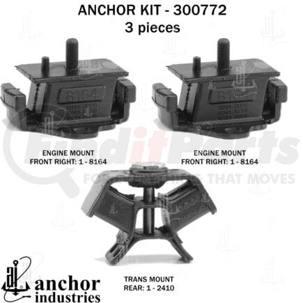 Anchor Motor Mounts 300772 ENGINE MNT KIT