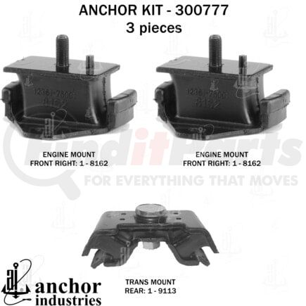Anchor Motor Mounts 300777 ENGINE MNT KIT