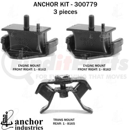 Anchor Motor Mounts 300779 ENGINE MNT KIT