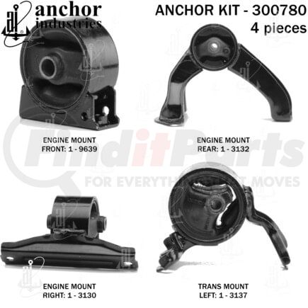 Anchor Motor Mounts 300780 ENGINE MNT KIT