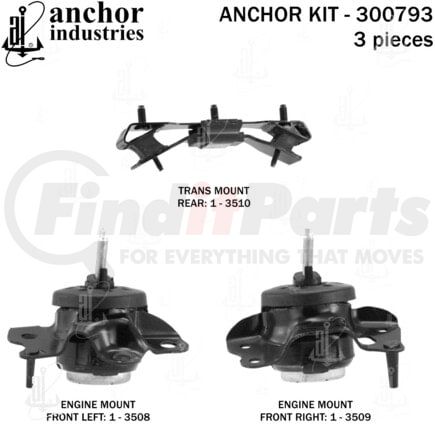 Anchor Motor Mounts 300793 ENGINE MNT KIT
