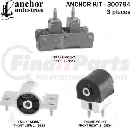 Anchor Motor Mounts 300794 ENGINE MNT KIT