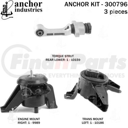 Anchor Motor Mounts 300796 ENGINE MNT KIT