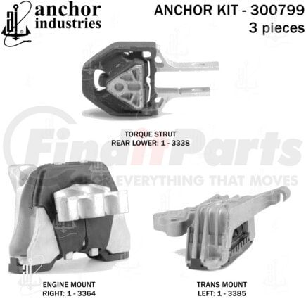 Anchor Motor Mounts 300799 ENGINE MNT KIT