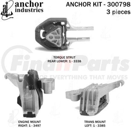 Anchor Motor Mounts 300798 ENGINE MNT KIT