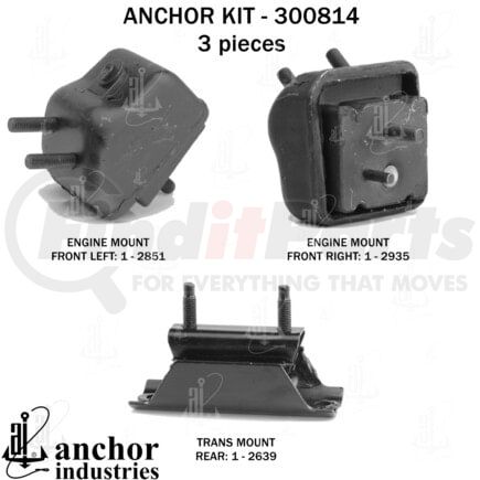 Anchor Motor Mounts 300814 ENGINE MNT KIT