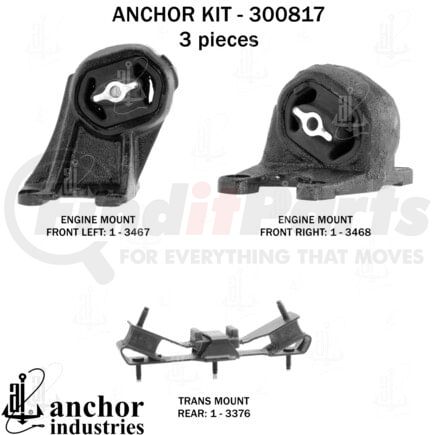 Anchor Motor Mounts 300817 ENGINE MNT KIT