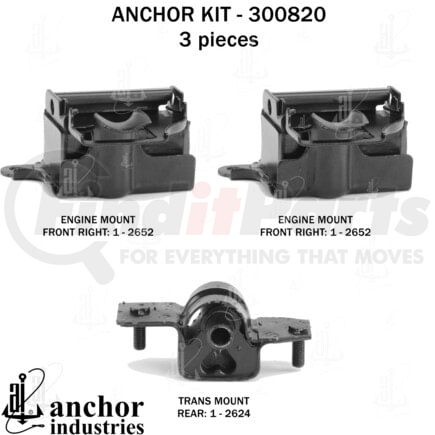 Anchor Motor Mounts 300820 ENGINE MNT KIT