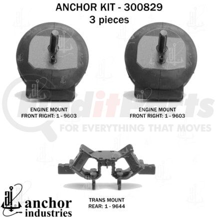 Anchor Motor Mounts 300829 ENGINE MNT KIT