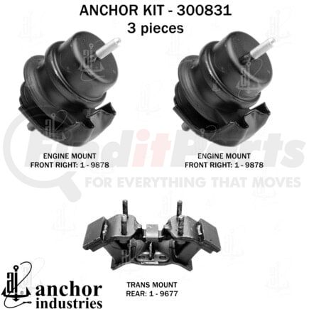 Anchor Motor Mounts 300831 ENGINE MNT KIT