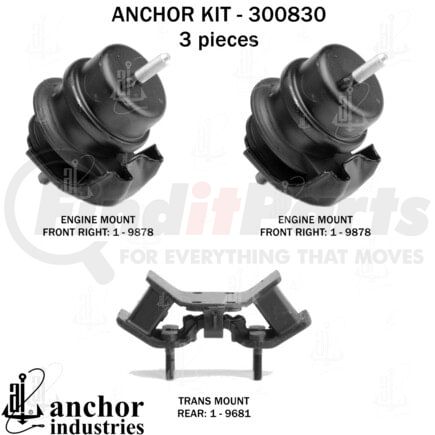 Anchor Motor Mounts 300830 ENGINE MNT KIT