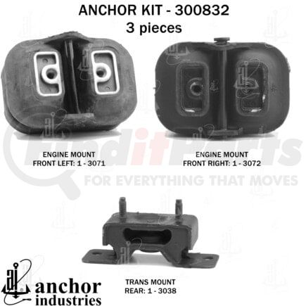 Anchor Motor Mounts 300832 ENGINE MNT KIT