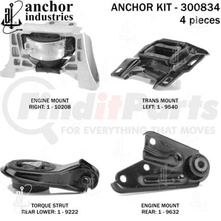 Anchor Motor Mounts 300834 ENGINE MNT KIT