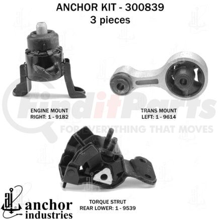 Anchor Motor Mounts 300839 ENGINE MNT KIT