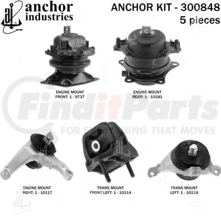 Anchor Motor Mounts 300848 ENGINE MNT KIT