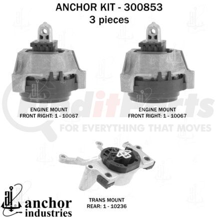 Anchor Motor Mounts 300853 ENGINE MNT KIT