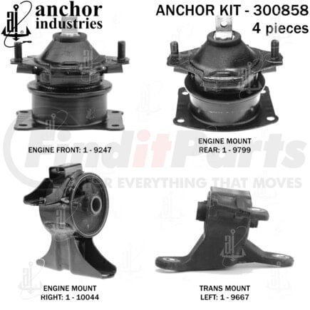 Anchor Motor Mounts 300858 ENGINE MNT KIT