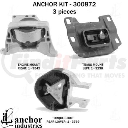 Anchor Motor Mounts 300872 ENGINE MNT KIT