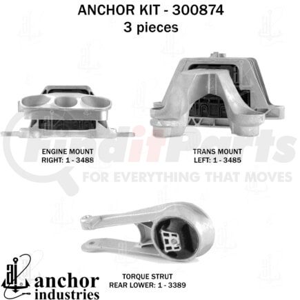 Anchor Motor Mounts 300874 ENGINE MNT KIT