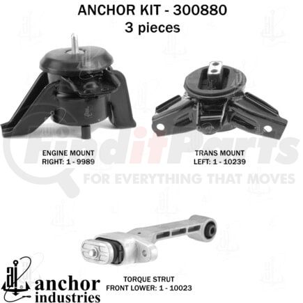 Anchor Motor Mounts 300880 ENGINE MNT KIT