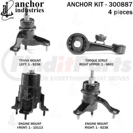 Anchor Motor Mounts 300887 ENGINE MNT KIT