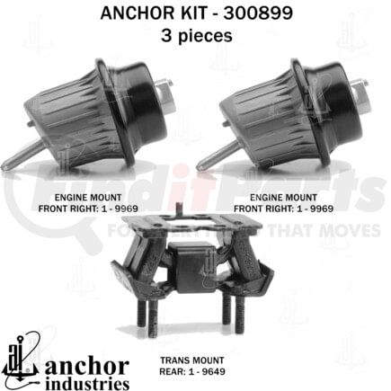 Anchor Motor Mounts 300899 ENGINE MNT KIT