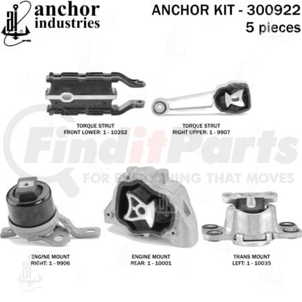 Anchor Motor Mounts 300922 ENGINE MNT KIT