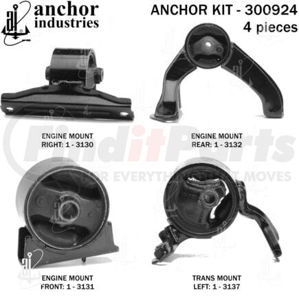 Anchor Motor Mounts 300924 ENGINE MNT KIT