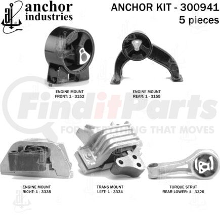 Anchor Motor Mounts 300941 ENGINE MNT KIT