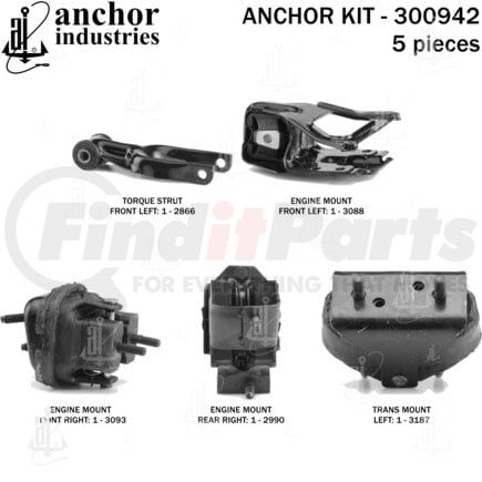 Anchor Motor Mounts 300942 ENGINE MNT KIT