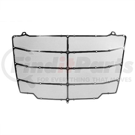 United Pacific 20616 Bug Grille Screen - Painted Black, Steel Mesh, For 2018-2023 Freightliner Cascadia